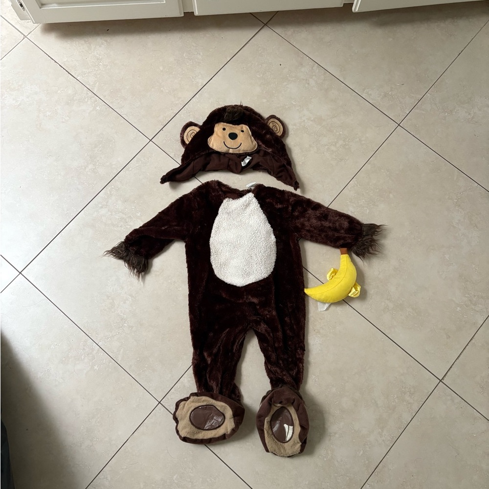 Brown Monkey Costume with Banana Accessory